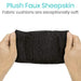 Plush Faux Sheepskin. Fabric cushions are exceptionally soft