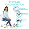Premium Coccyx Cushion: Sciatica & Back Pain Relief, Works wit any chair, Improve Posture, Premium Foam