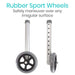 Rubber Sport Wheels Safely maneuver over any irregular surface