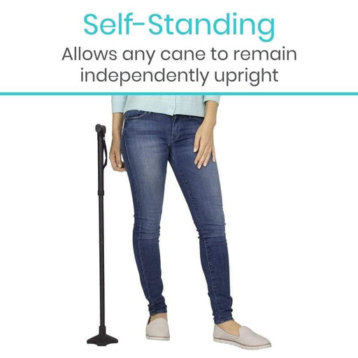 Self-Standing Allows any cane to remain independently upright