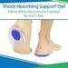 Shock Absorbing Support Gel, Evenly distributes pressure created by each step