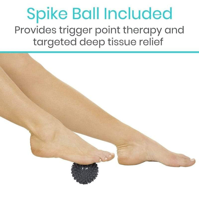 Spike Ball Included Provides trigger point therapy and targeted deep tissue relief