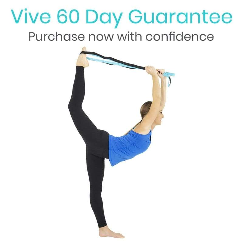 Vive Stretch Strap - Leg Stretch Band to Improve Flexibility - Stretching  Out Yoga Strap - Exercise and Physical Therapy Belt for Rehab, Pilates