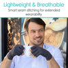 Lightweight & Breathable, Smart seam stitching for extended wearability
