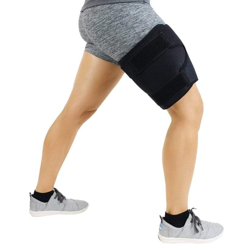 supregear Thigh Wraps Support, Adjustable Compression Neoprene Thigh Sleeve  Hamstring Quad Wrap Breathable Non-Slip Upper Leg Brace Leg Slimmer for