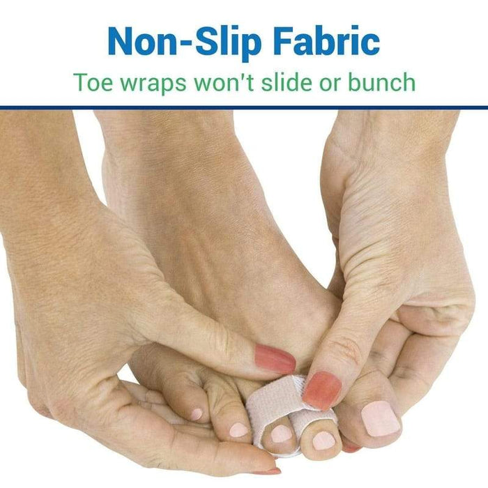 Non-Slip Fabric. Toe wraps won't slide or bunch