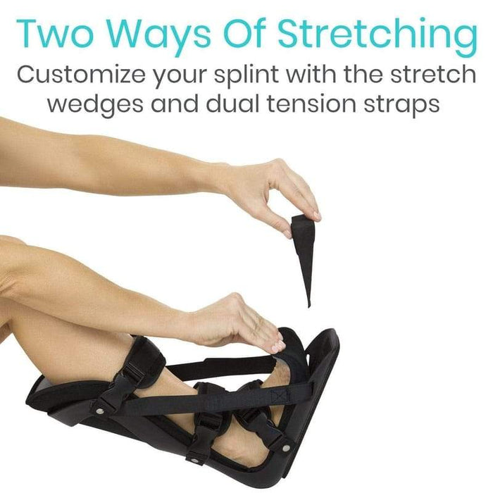 Two Ways Of Stretching. Customize your splint with the stretch wedges and dual tension straps