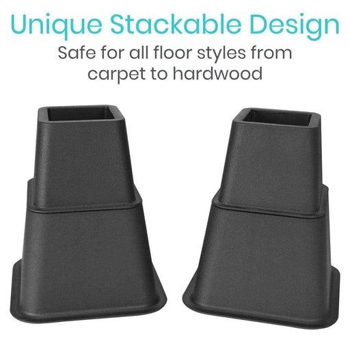 Unique Stackable Design, Safe for all floor styles from carpet to hardwood