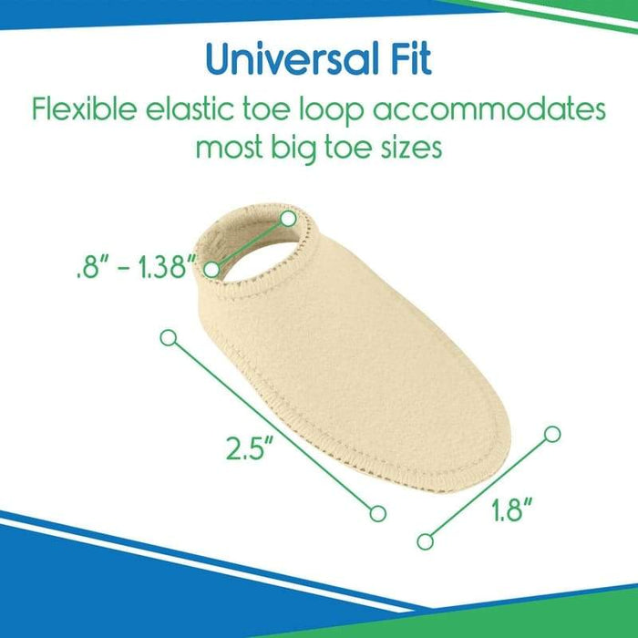 Universal Fit. Flexible elastic toe loop accommodates most big toe sizes