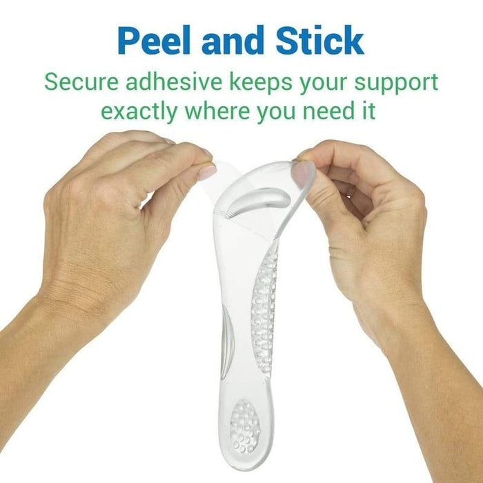 Peel and Stick, Secure adhesive keeps your support exactly where you need it