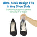 Ultra-Sleek Design Fits In Any Shoe Style, Cushioning support is perfect for heel 2" or higher