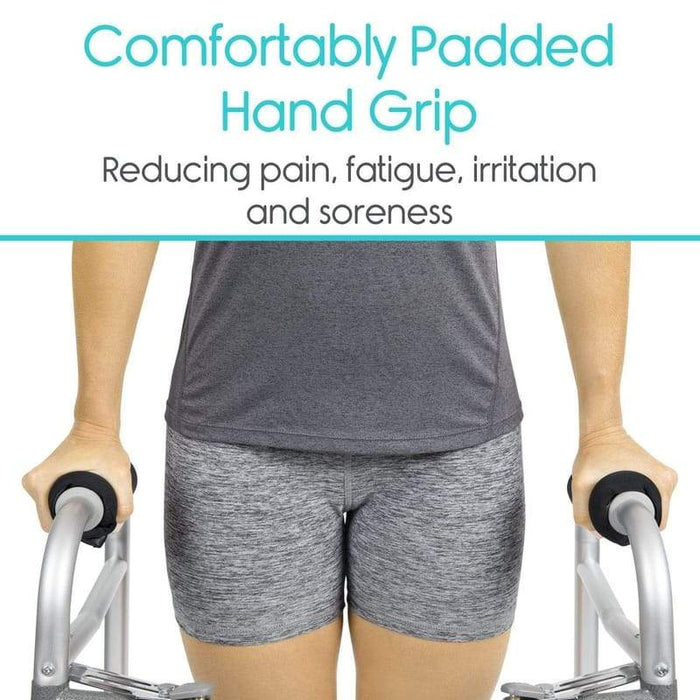 Comfortably padded hand grip reducing pain, fatigue, irritation and soreness