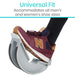 fits both men and women's shoe sizes