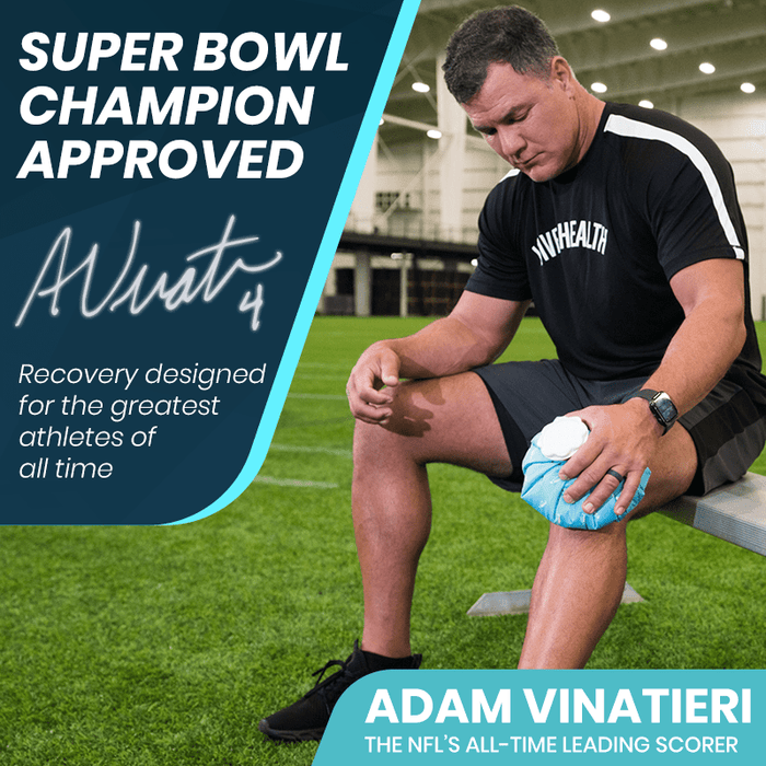 ice bag, super bowl champion approved, adam vinatieri