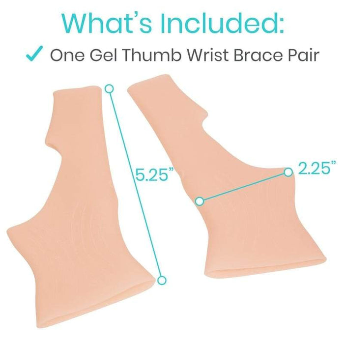 One gel thumb wrist brace pair