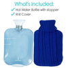 What's Included: How Water Bottle with stopper, Knit Cover