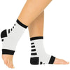 Ankle Compression Socks (2 Pair) White with Black