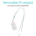 Removable 15" Lanyard for easy access anywhere