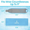Fits wrist circumferences up to nine inches