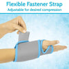 Flexible fastener strap. Adjustable for desired compression