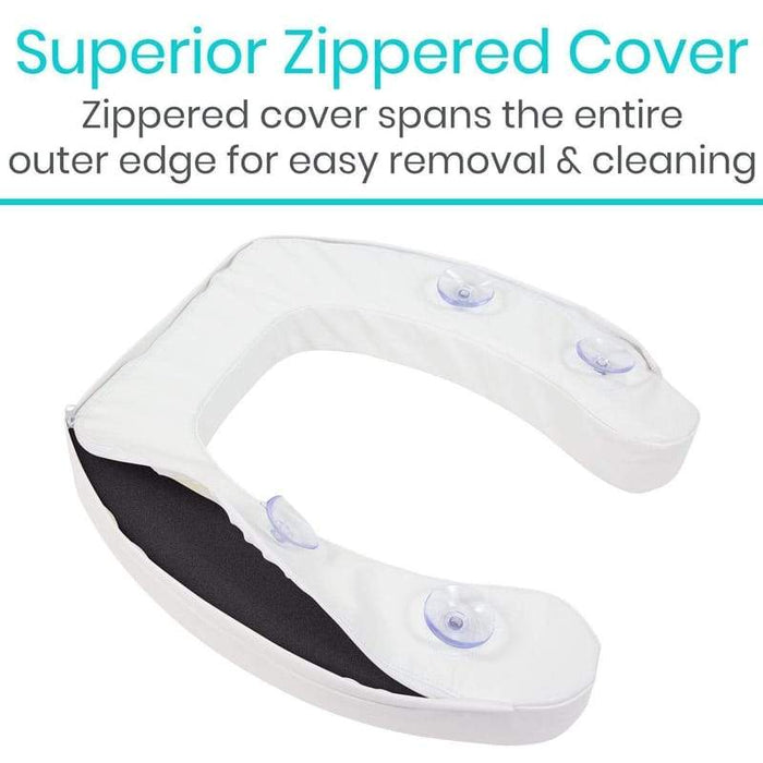 Superior Zippered Cover, Zippered cover spans the entire outer edge for easy removal & cleaning